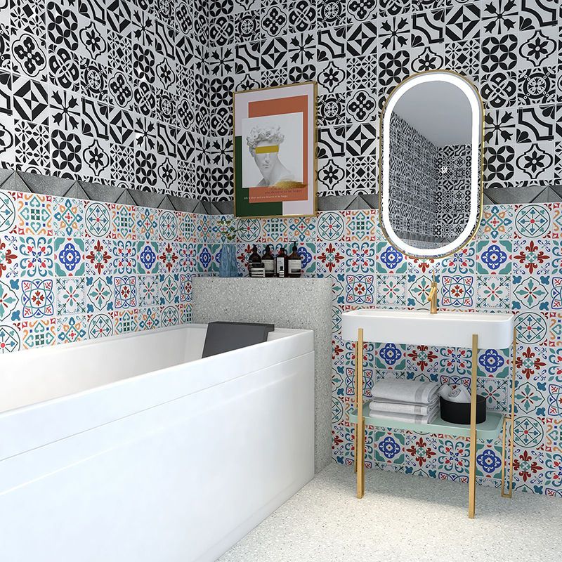 BowLift | Square Print Plastic Peel & Stick Tile Field Tile for Backsplash