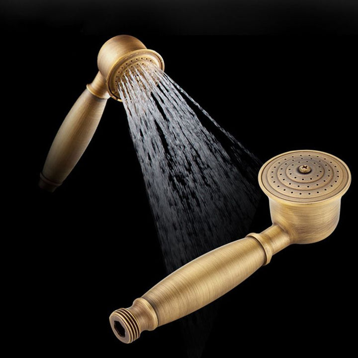 BowLift | Traditional Handheld Shower Head with Hose Polished Brass Wall Mounted Shower Head