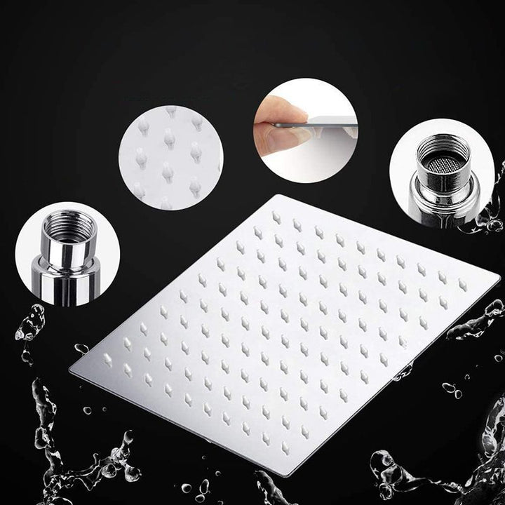 BowLift | Modern Pull-Down Dual Showerhead Square High Arch Showerhead Combination