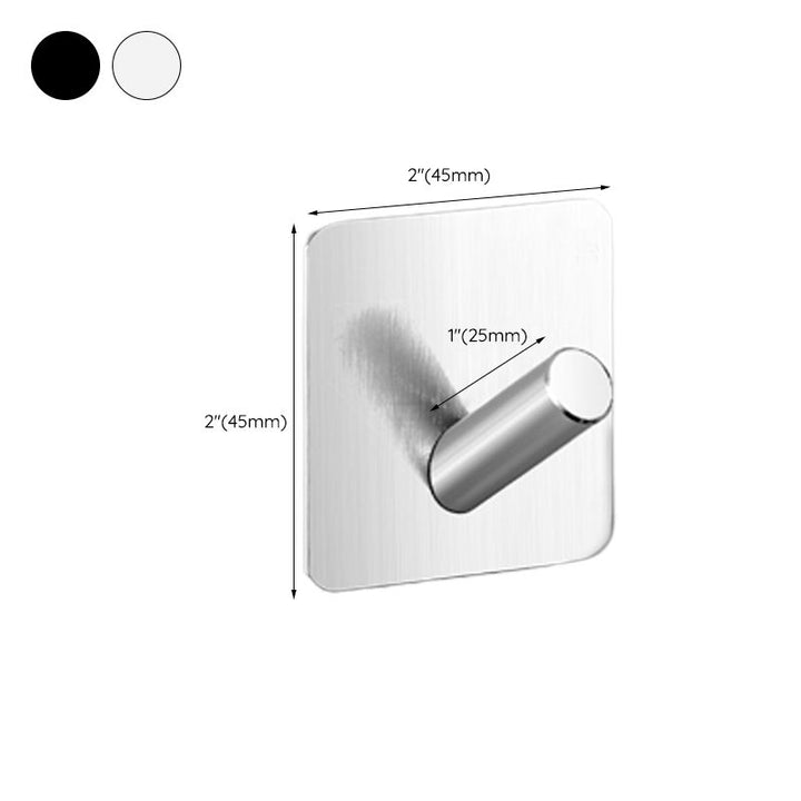 BowLift | Modern Bathroom Hardware Set in Stainless Steel Brushed Chrome Towel Bar/Ring & Bathrobe Hook