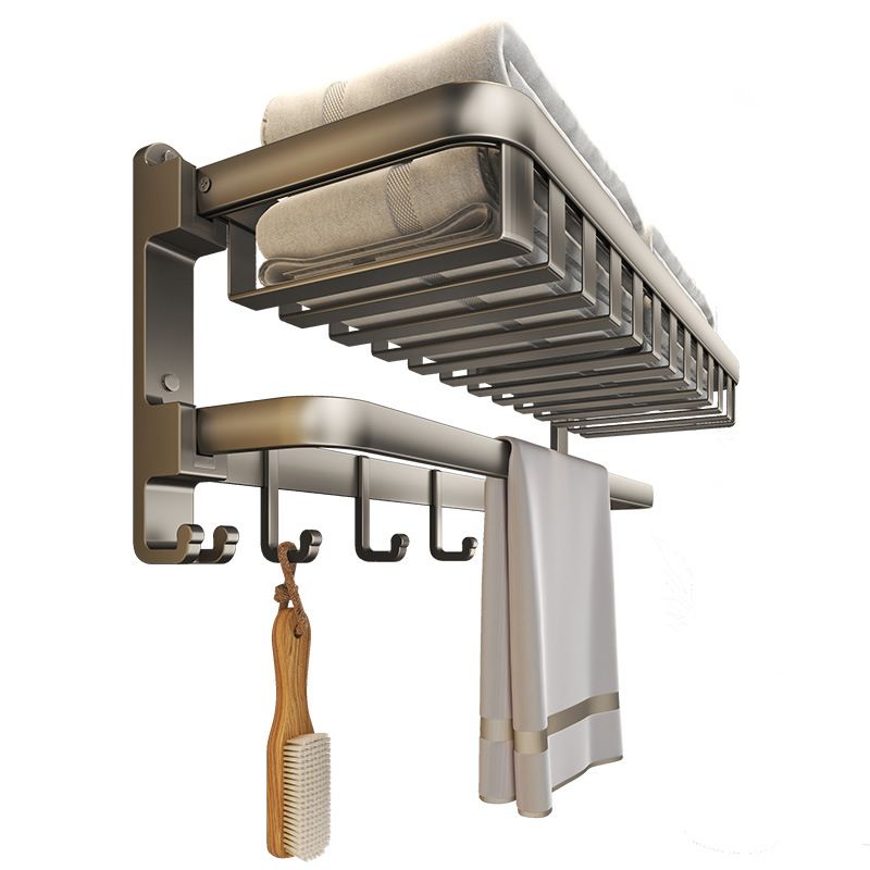 BowLift | Modern Bathroom Accessory Set Gray Bathroom Shelf Paper Holder Bathroom Accessory Kit