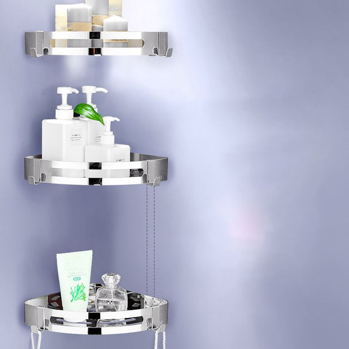 BowLift | Modern Bathroom Hardware Set Silver Bathroom Shelf Bathroom Hardware Set