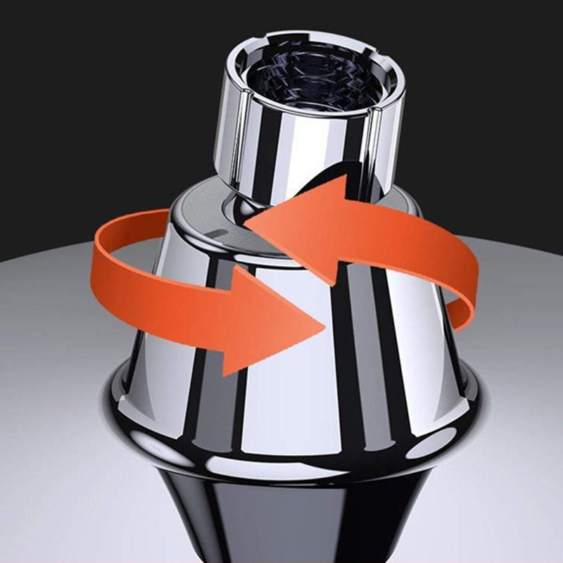 BowLift | Round Fest Showerhead Silver Single Jet Wall Mount Showerhead