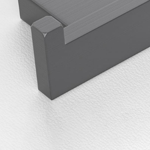 BowLift | Gray contemporary bathroom accessory set Brushed gray bath shelf/toilet paper holder/towel bar