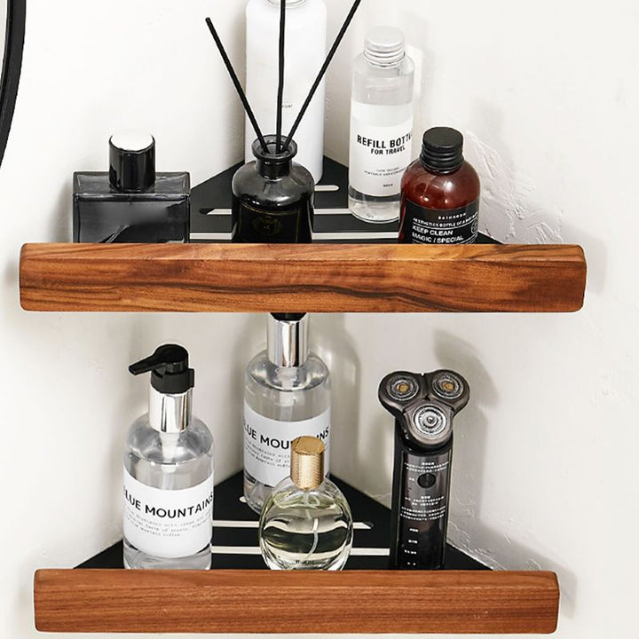 BowLift | Solid Wood Bathroom Accessories Set Foldable Metal Bathroom Accessories