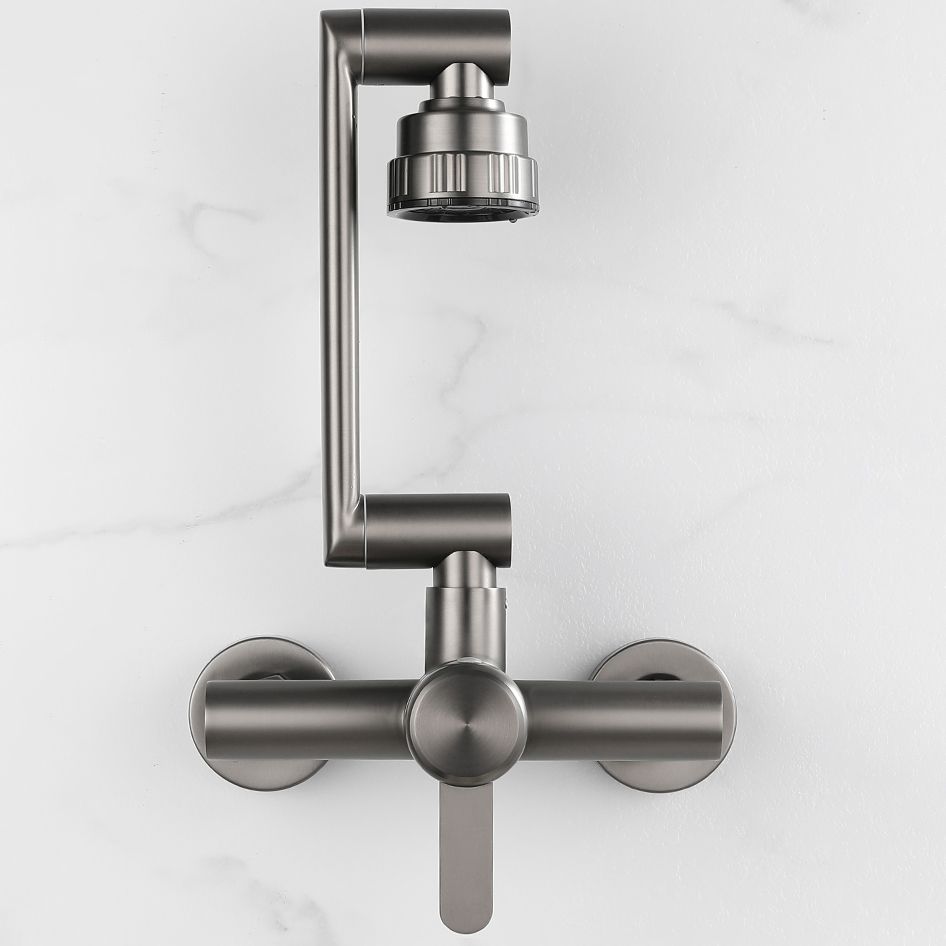 BowLift | Modern Wall-Mount Kitchen Faucet Single Handle Faucet in Chrome