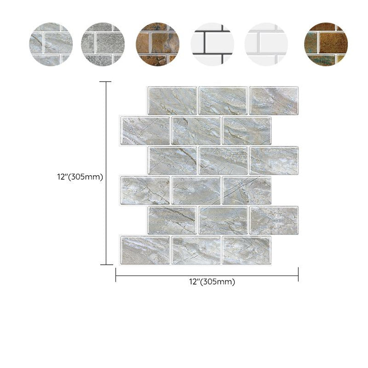 BowLift | Matte Square Peel & Stick Tile Stone Composite Subway Tile for Kitchen Backsplash