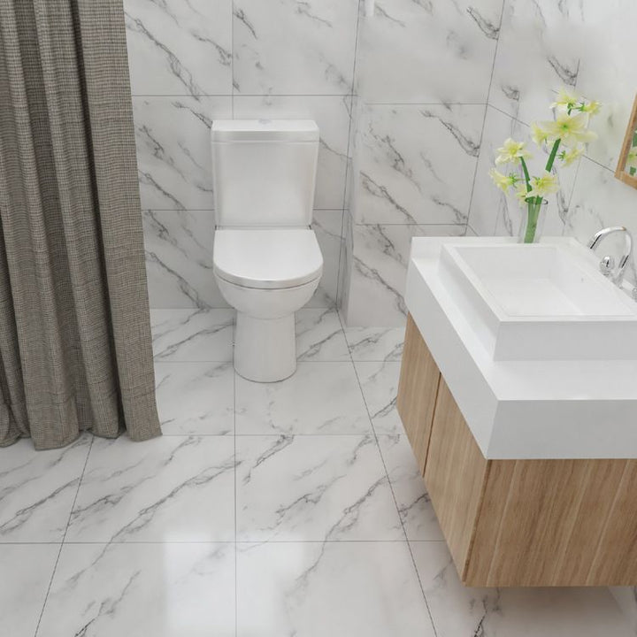 BowLift | Peel and Stick Vinyl Floor Low Gloss PVC Flooring with Marble Look