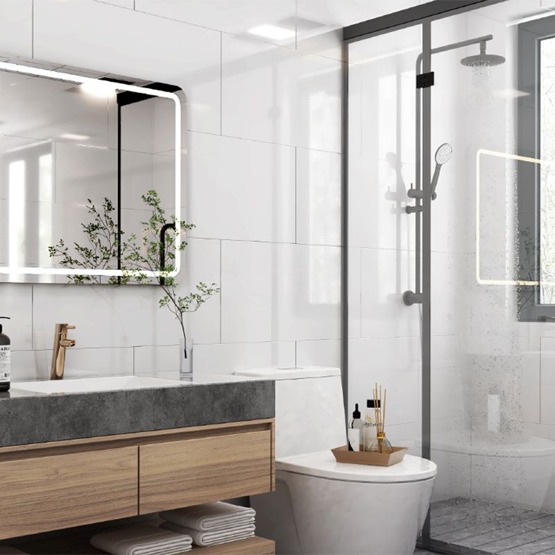 BowLift | Modern Splash Guard Wallpaper Marble Print Self-Adhesive Splash Guard Tile for Bathroom