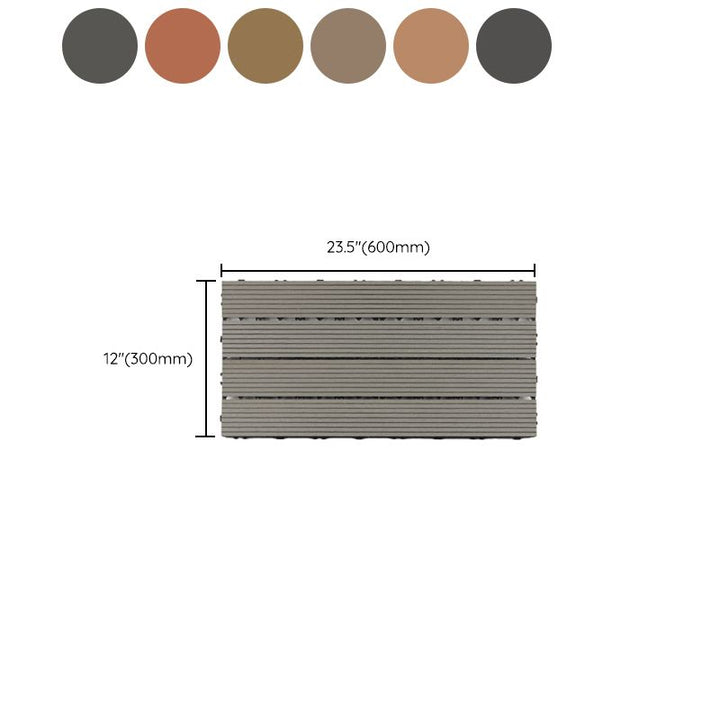 BowLift | 12" X 24" Deck/Pavement Floor Tiles 4-Slat Decking Tiles