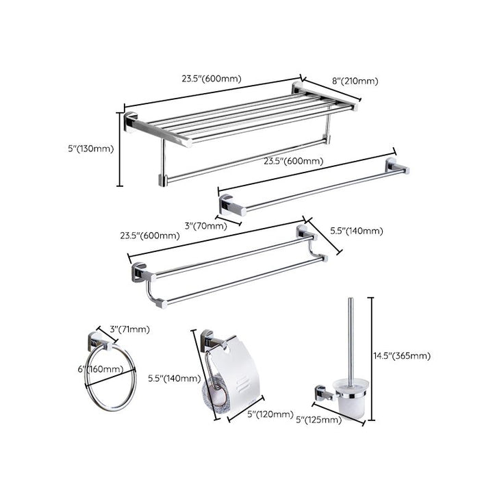 BowLift | Modern bathroom accessory set Stainless steel bathroom shelf Towel holder Bathroom accessory set
