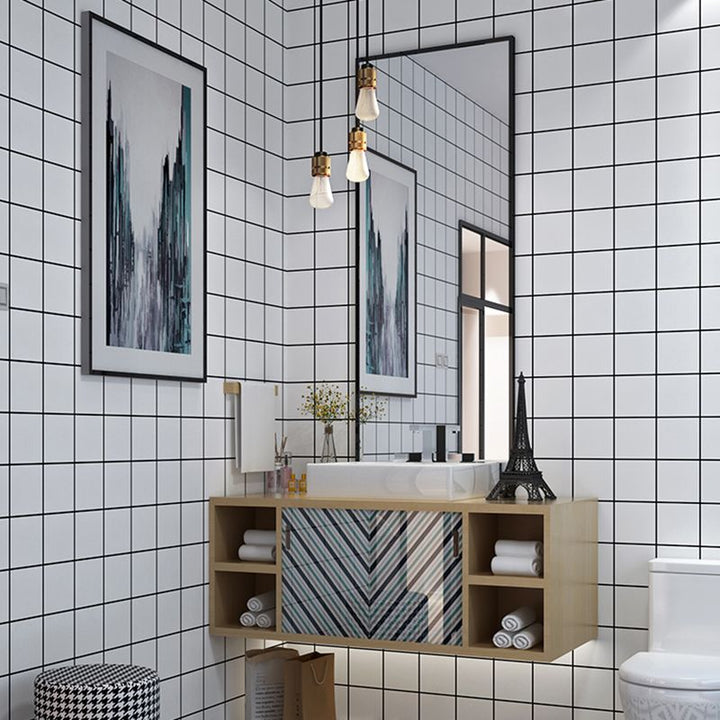 BowLift | PVC Rectangular 12" X 23" 5-Pack Peel & Stick Mosaic Tile Kitchen and Bathroom Backsplash