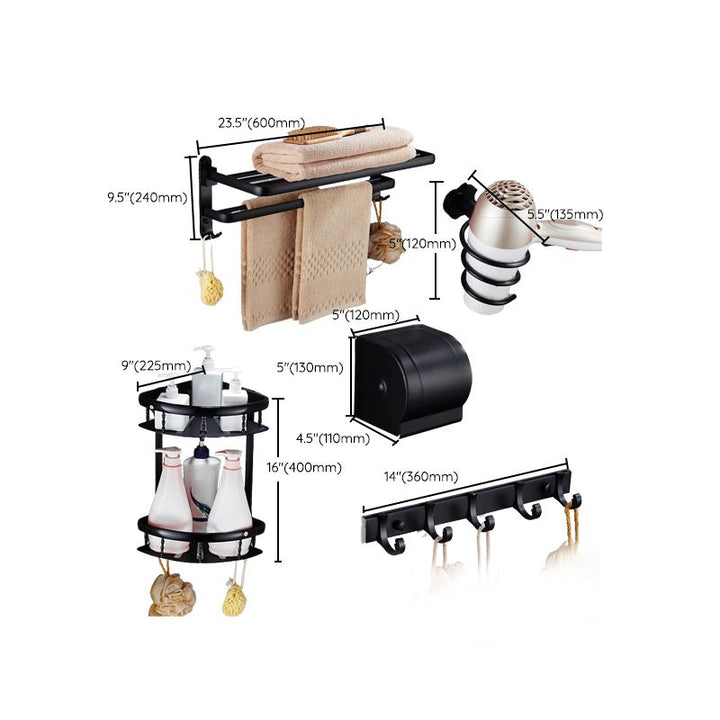 BowLift | Modern Bathroom Accessories Hardware Set Black Accessories Hardware Set