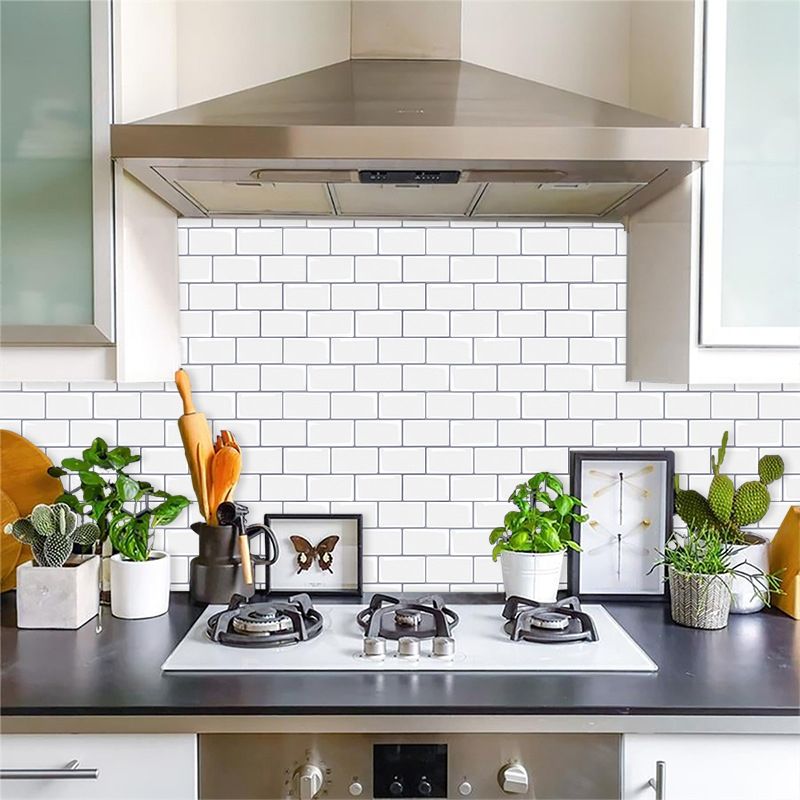 BowLift | Solid Peel & Stick Subway Tile Scratch Resistant PVC Rectangular Peel and Stick Wall Tile