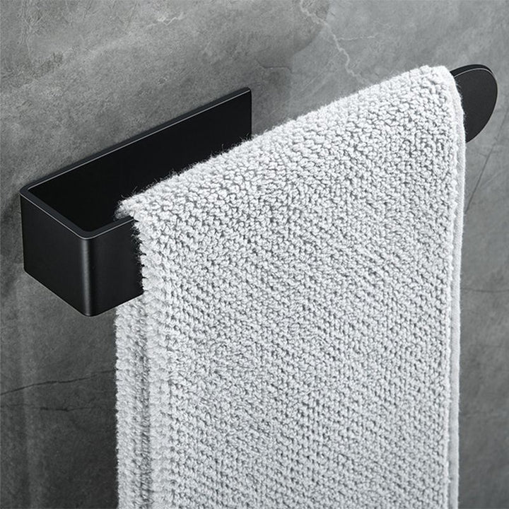 BowLift | Modern Towel Ring Bathroom Hardware Set Stainless Steel/Black Bath Hardware Set