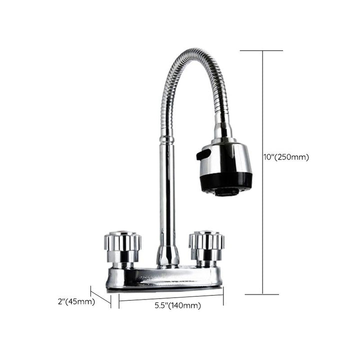 BowLift | Modern Style Vessel Faucet Copper Knob Handle Low Arc Vessel Faucet