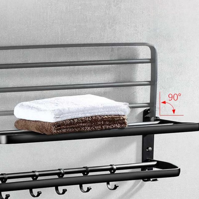 BowLift | Modern Aluminum Bathroom Hardware Set Black Bathroom Accessories Set