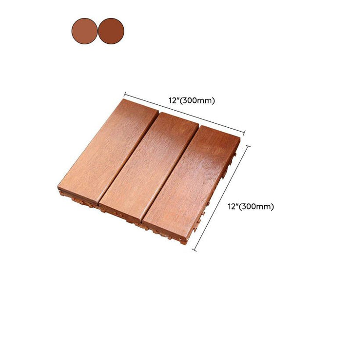 BowLift | Classic wooden deck tiles connecting composite patio tiles