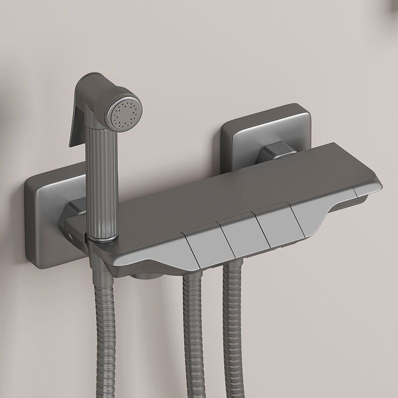 BowLift | Push-button shower system wall mounting hand shower square shower system with shower hose