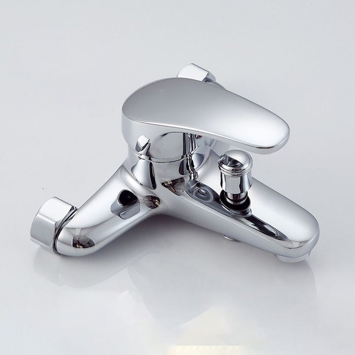 BowLift | Modern Silver Faucet Copper with 1-Handle 2-Hole Bathroom Faucet
