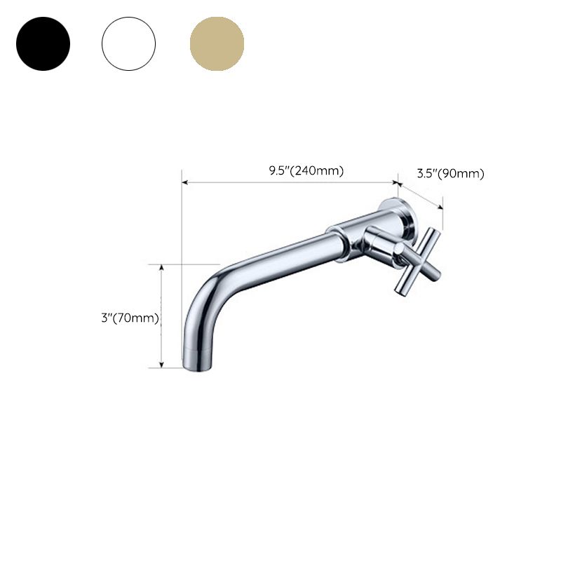 BowLift | Glam Wall-mounted Bathroom Faucet Copper Single Handle Low Arc Basin Faucet for Bathroom