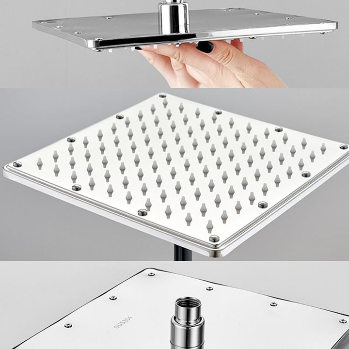 BowLift | Solid square showerhead Standard spray pattern Large showerhead