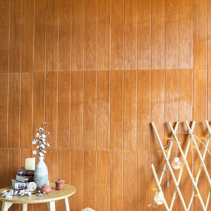 BowLift | Modern Tin Back Panel Smooth Thickened Wall Ceiling Wood Grain Design