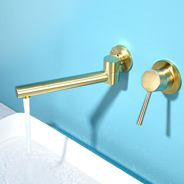 BowLift | Contemporary Wall-Mounted Single-Hand Kitchen Faucet Low Arc Water Filler