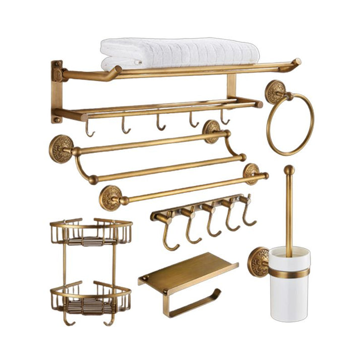 BowLift | Traditional Bathroom Accessory Set Gold Paper Holder Bathroom Set