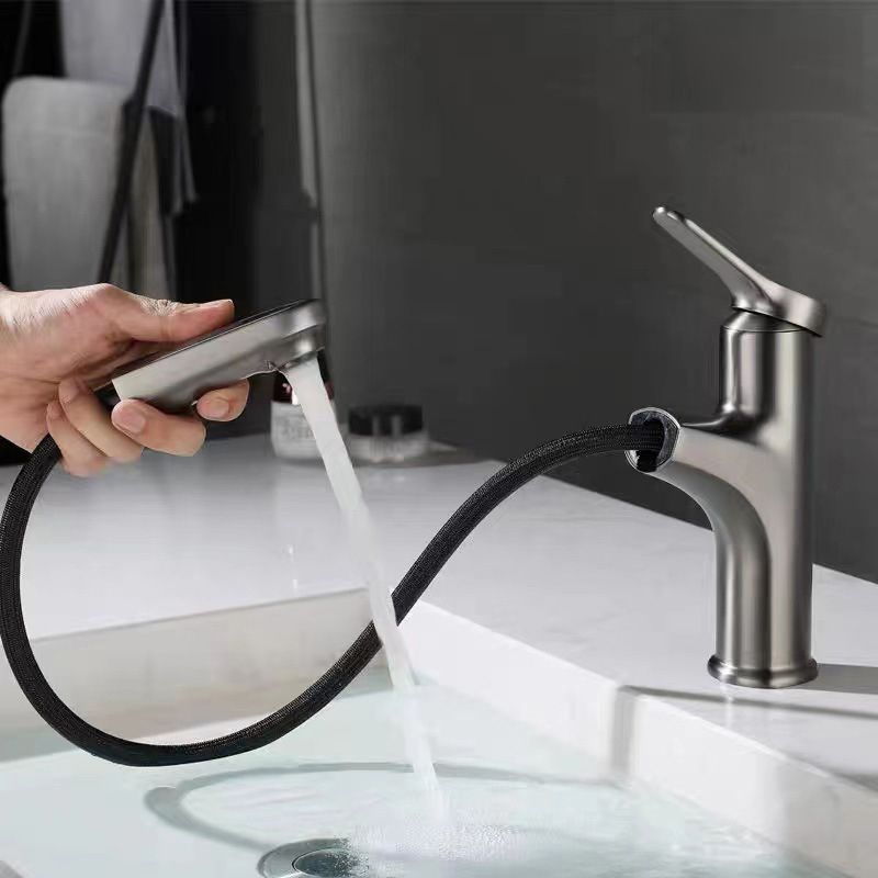 BowLift | Modern Vessel Faucet Brass Lever Handle Swivel Spout Bathroom Vessel Faucet