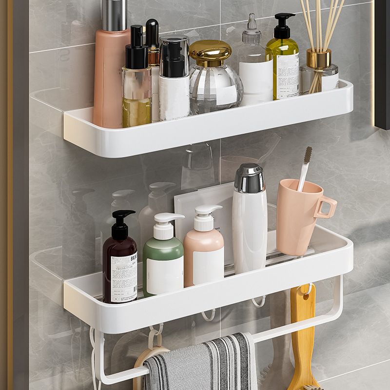 BowLift | Contemporary Bathroom Accessory Set Metal Bath Shelf in White