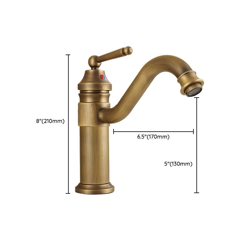 BowLift | Brass Bathroom Vessel Sink Faucet Single Handle Round Basin Faucet with Water Hose