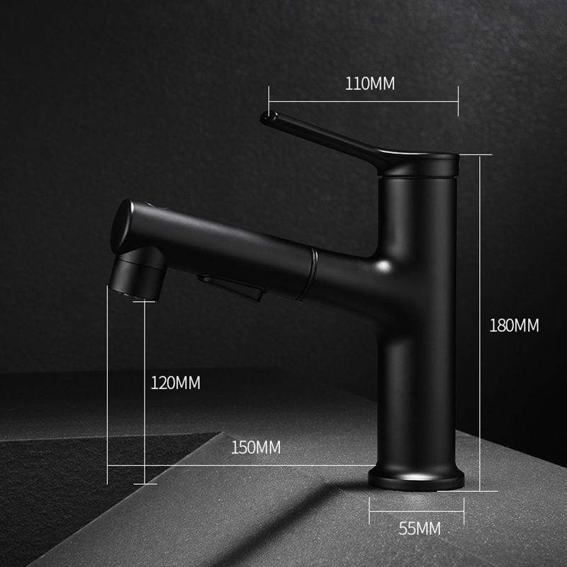 BowLift | Modern Basin Faucet Copper Single Handle Low Arc Basin Faucet for Bathroom