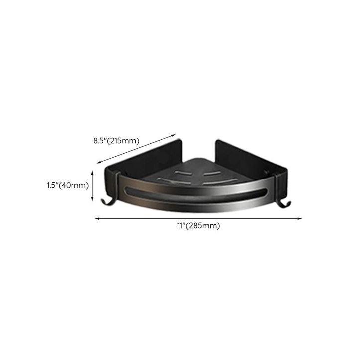 BowLift | Classic Bathroom Accessories Set in Aluminum Black Finish Bathrobe Hook/ Towel Bar