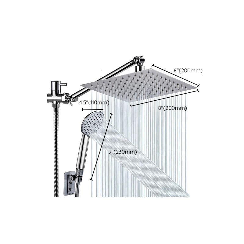 BowLift | Square Shape Double Shower Heads Modern Home Metal Double Shower Heads