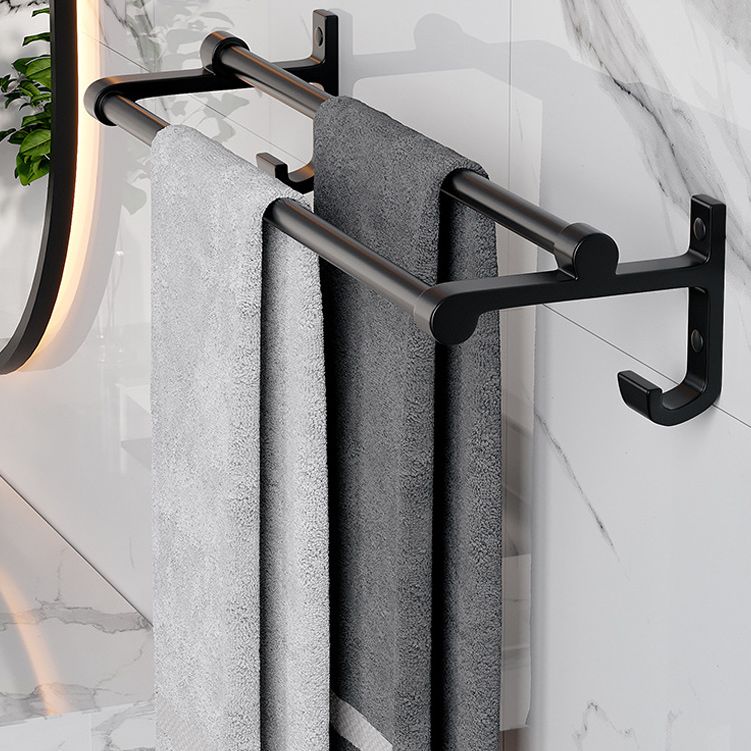 BowLift | Modern Aluminum Bathroom Accessory Set Matte Black Bathroom Shelf/Towel Holder/Paper Holder