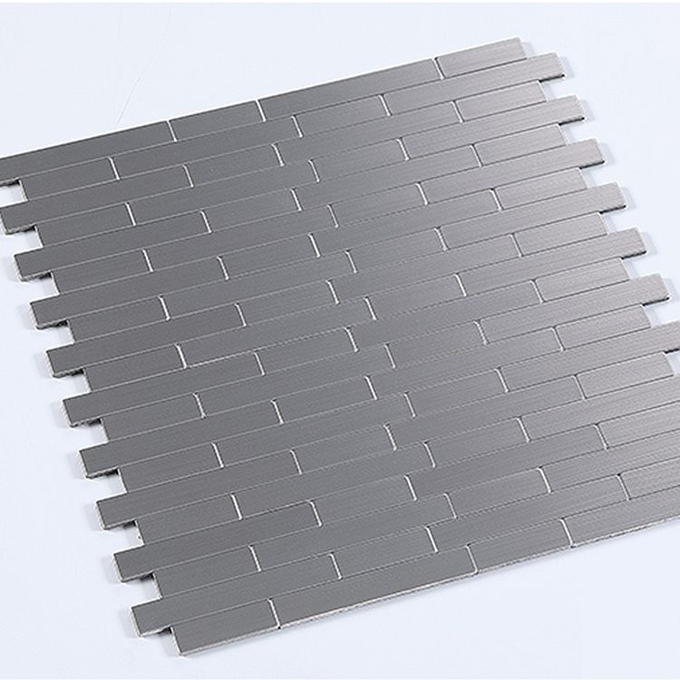 BowLift | Subway Tile Wallpaper Contemporary Peel and Stick Wall Tile with Metal Look