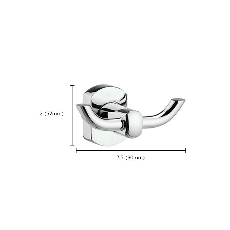 BowLift | Polished Chrome Modern Bathroom Accessory Set Silver Towel Holder/Bath Shelf