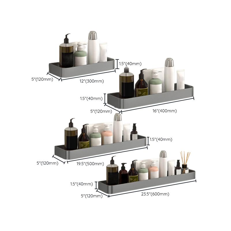 BowLift | Modern Grey 2-piece Bathroom Accessory Set, Matt Grey, Bathroom Shelf