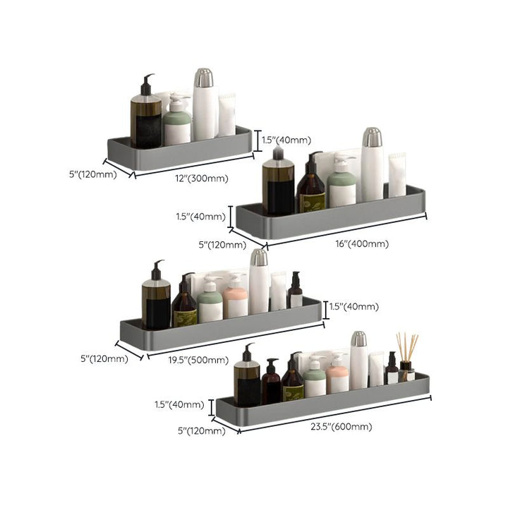 BowLift | Modern Grey 2-piece Bathroom Accessory Set, Matt Grey, Bathroom Shelf