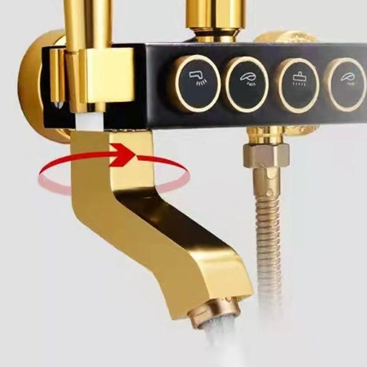 BowLift | Modern adjustable swivel shower head metal shower fitting on the wall