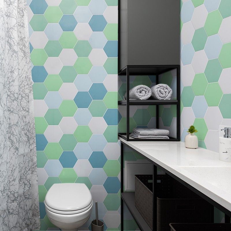 BowLift | Peel and Stick Tiles Hexagonal Peel and Stick Back Wall 20 Pack for the Bathroom