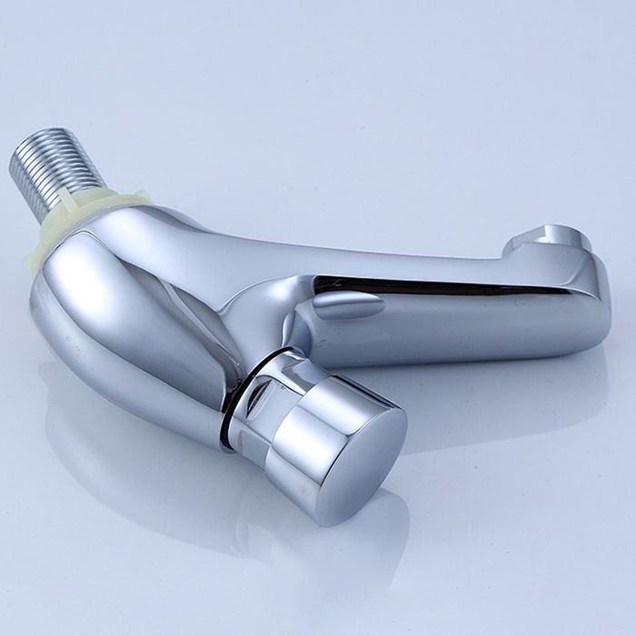 BowLift | Modern sink faucet with brass knob handle, low arc, washbasin faucet