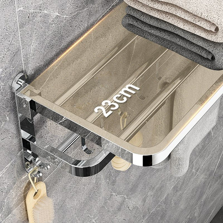 BowLift | Modern Bathroom Accessory Set Silver Metal Bathroom Accessory