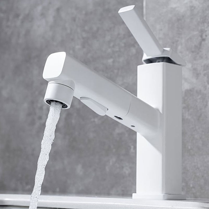 BowLift | Lever Handle Faucet Pull-Out Basin Faucet with Swivel Spout