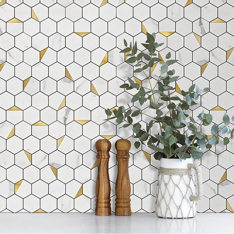 BowLift | Hexagonal Modern Peel and Stick Tiles Mosaic Tiles Peel and Stick Backdrops