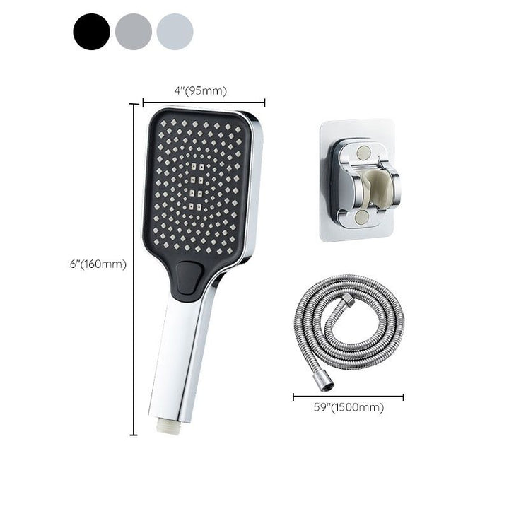 BowLift | Rectangular Print Shower Head 4-Adjustable Water Flow Hand Shower