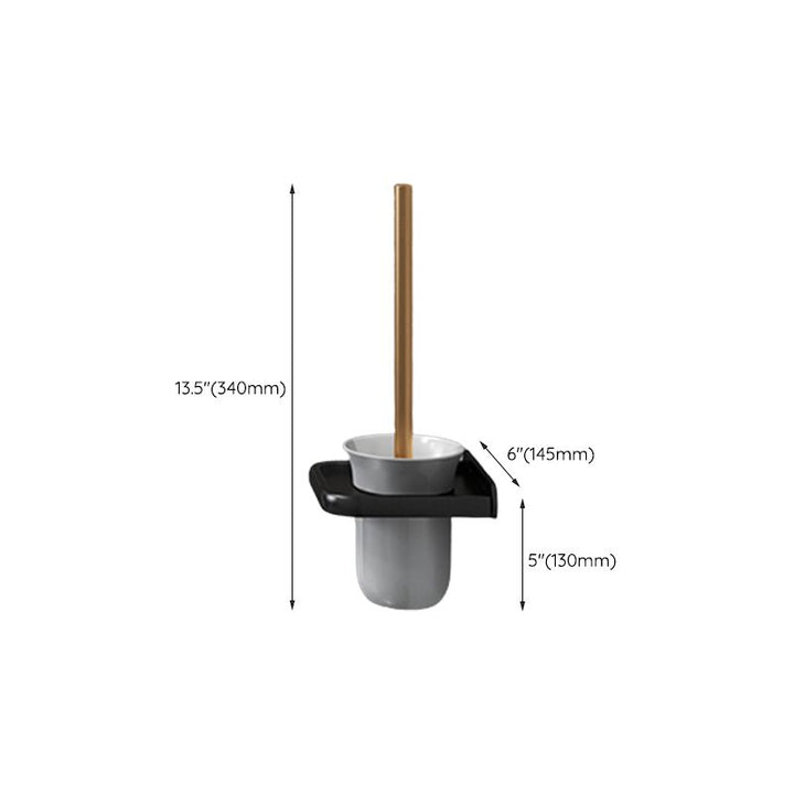 BowLift | Modernism Bathroom Accessories Hardware Set Black & Gold Bathroom Shelf/Towel Bar