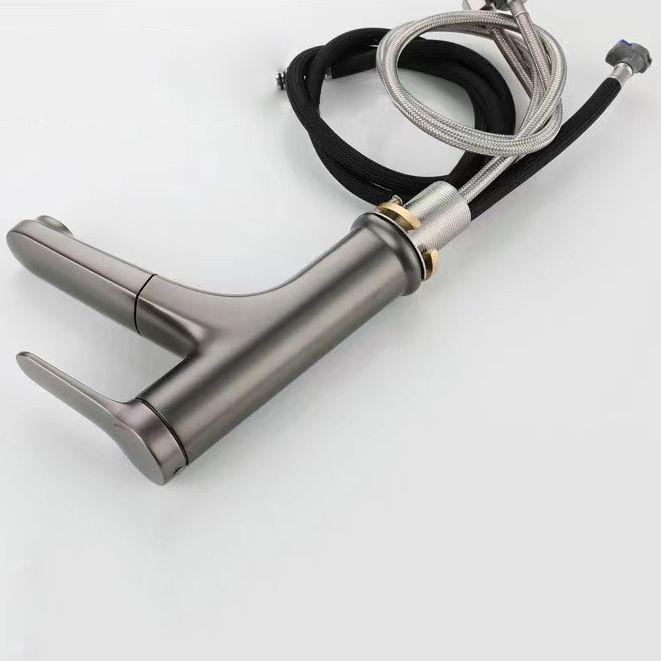 BowLift | Modern Vessel Faucet Copper Single Handle Pull Down Vessel Faucet