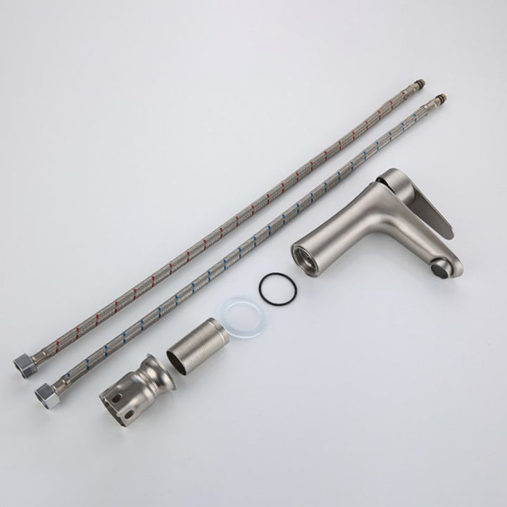 BowLift | Round Single-Handle Bathroom Faucet Single Hole Sink Faucet in Chrome
